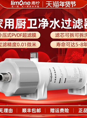 青柠PVDF超滤过滤器厨房净水器家用超滤净水机大流量可冲洗饮水机
