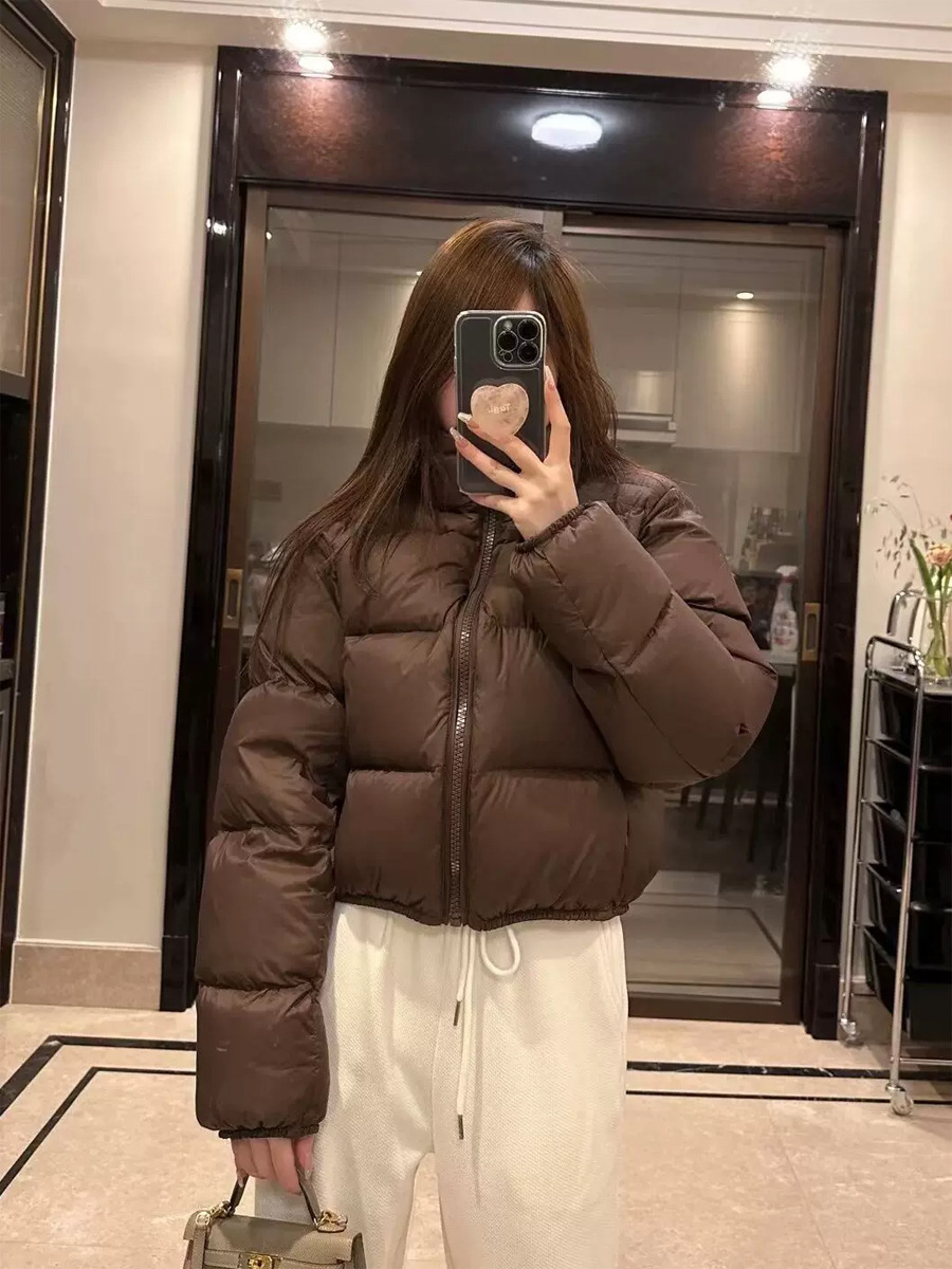 白鸭绒羽绒服女保暖小个子外套