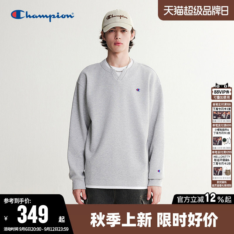 Champion冠军休闲圆领长袖T恤男图片