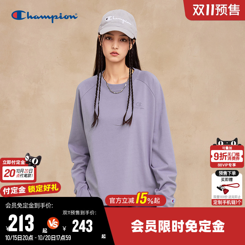 Champion冠军插肩袖长袖T恤女