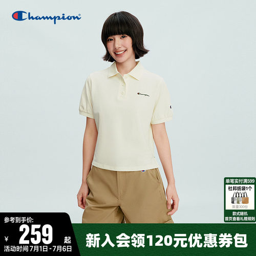 Champion冠军POLO衫短袖T恤女