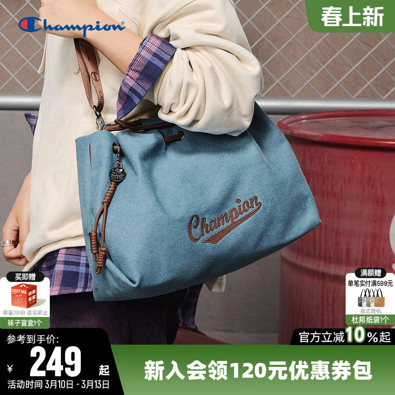 Champion冠军单肩背包2026春新款托特包男女时尚斜挎包手提包多背