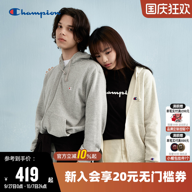 Champion冠军刺绣卫衣情侣
