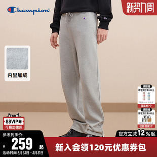 复古裤 刺绣logo加绒束脚休闲运动长裤 子潮 男冬季 Champion冠军卫裤