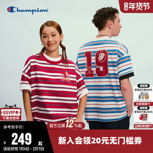 【马年系列】Champion冠军T恤女26春季新款新年红圆领短袖上衣男