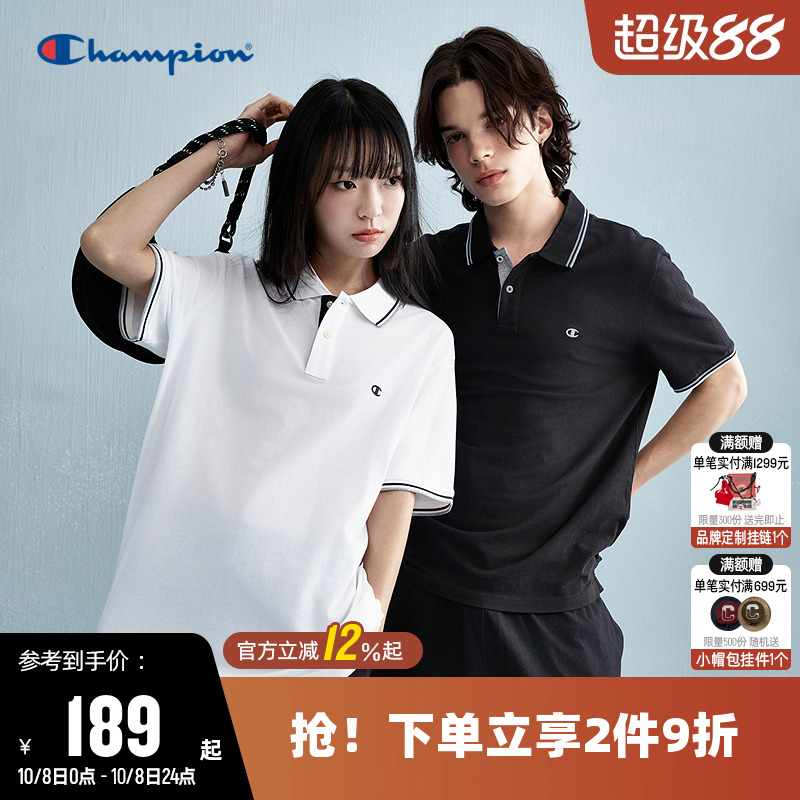 Champion冠军休闲POLO衫T恤情侣