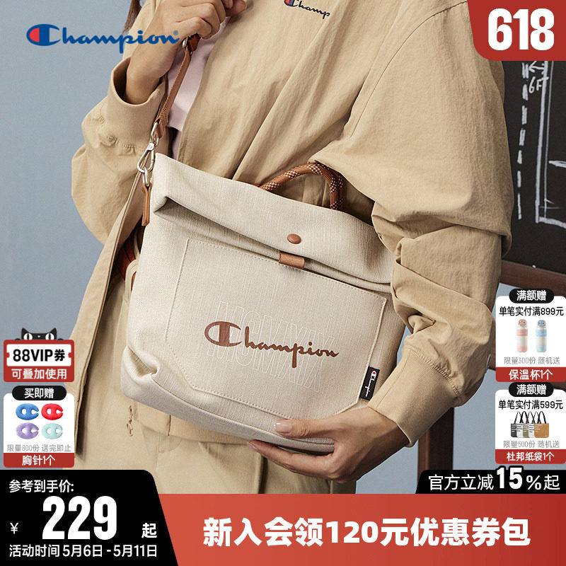 Champion冠军单肩背包2026春新款男女情侣时尚斜挎大容量托特包