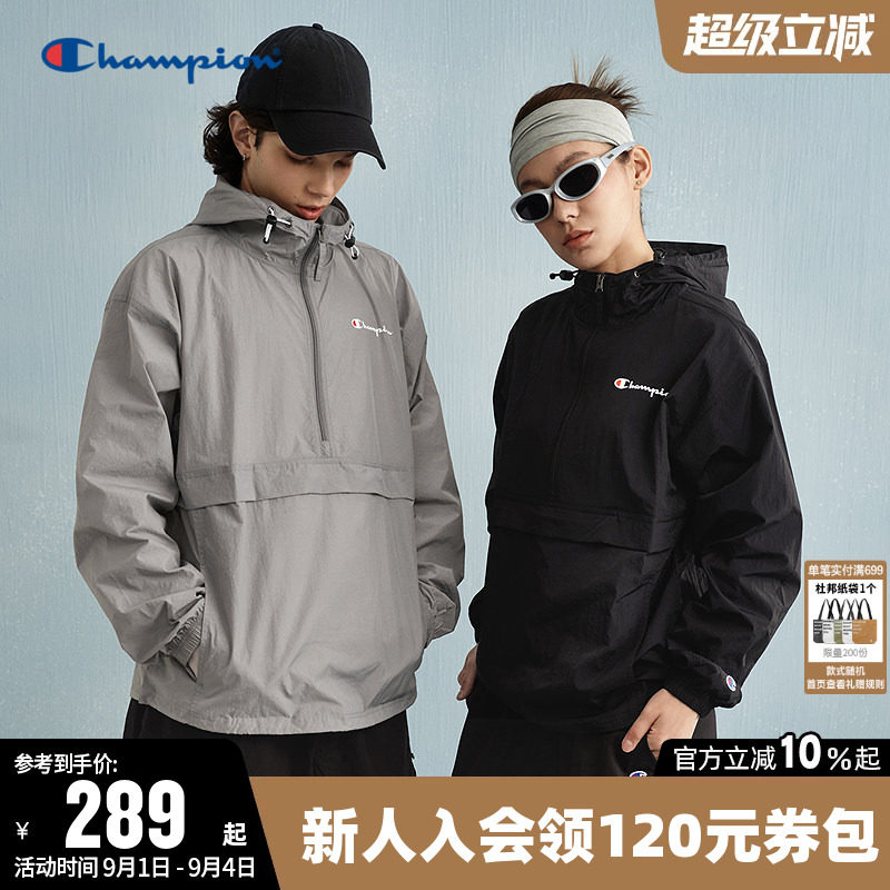 Champion冠军夹克半高领情侣图片