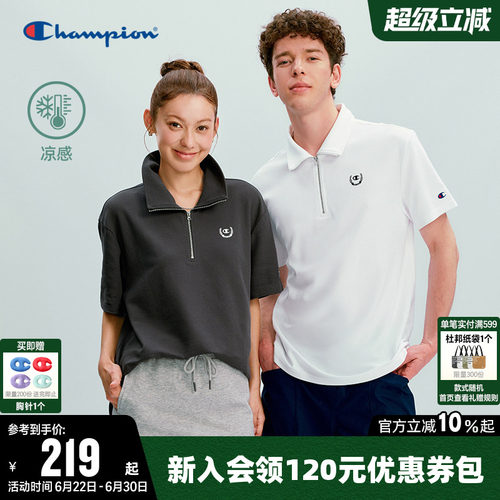Champion冠军情侣POLO衫短袖T恤
