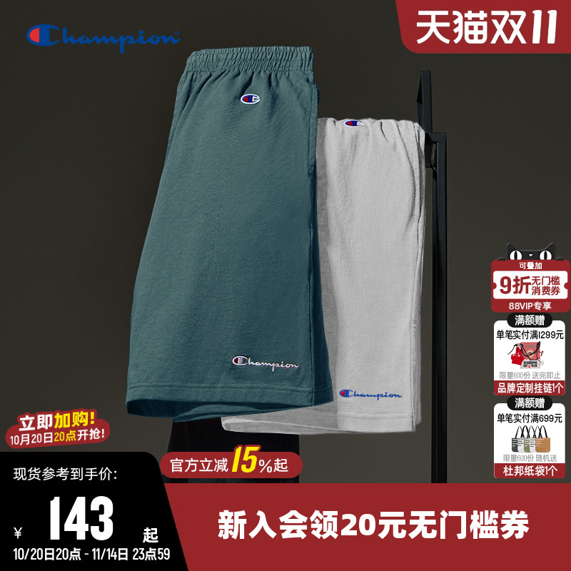刺绣短袖T恤Champion冠军休闲男