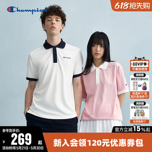 Champion冠军短袖POLO衫T恤男