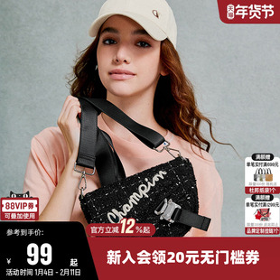 Champion冠军斜挎背包女时尚马鞍包男情侣腰包美式休闲户外单肩包