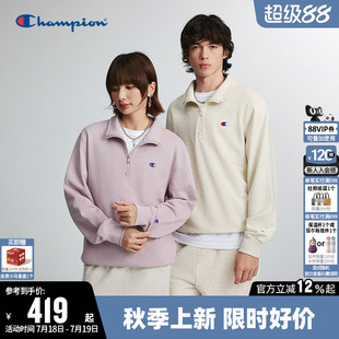Champion卫衣女2026秋季新款情侣纯棉半拉链休闲宽松上衣男潮