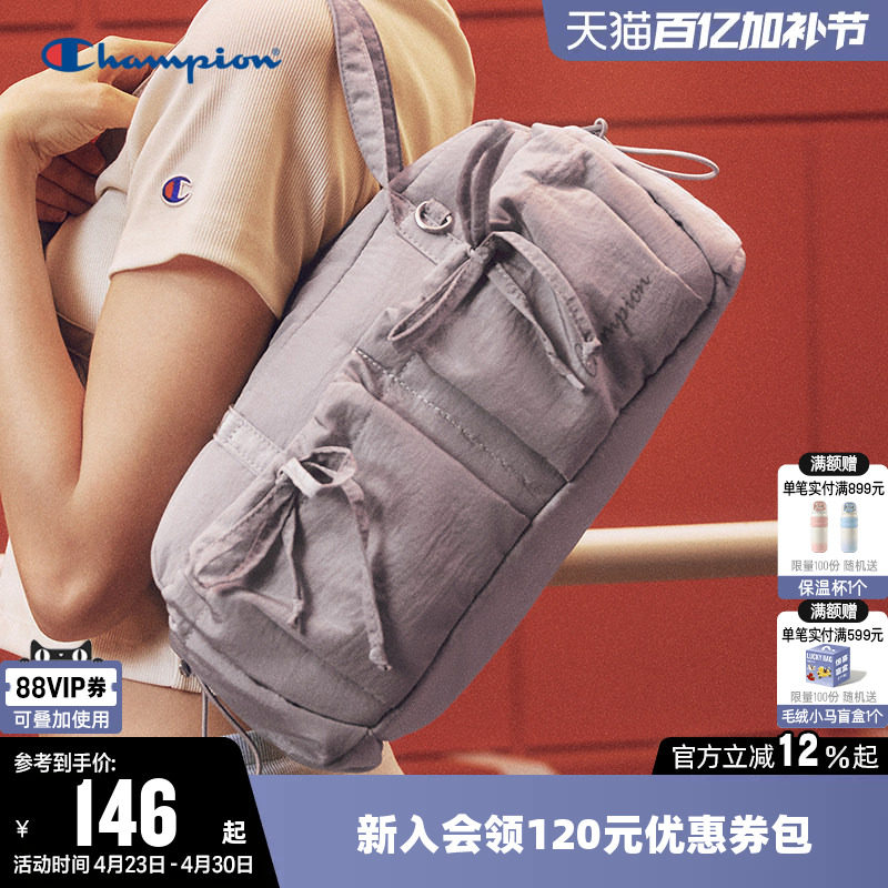 Champion冠军单肩包男女情侣时尚甜美蝴蝶结法棍包潮流手提背包