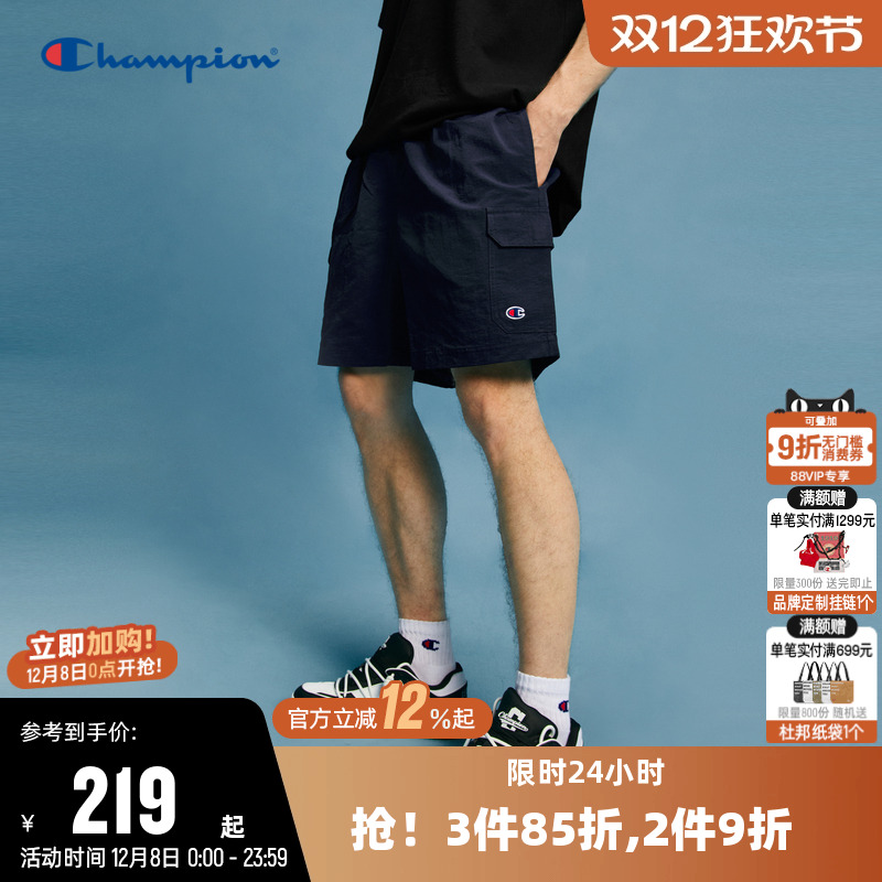 Champion冠军运动工装短裤男