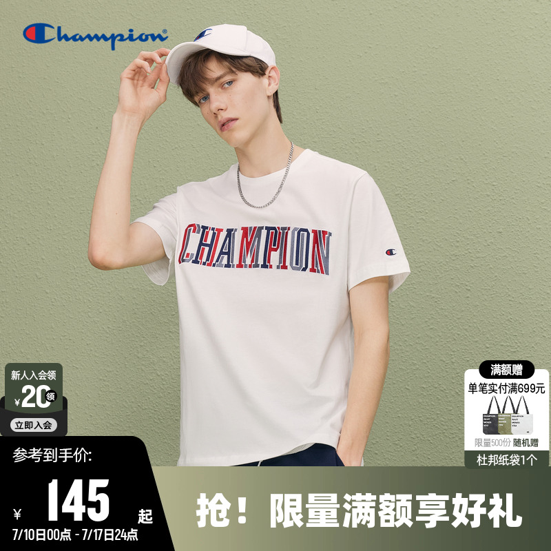 CHAMPION冠军休闲运动短袖T恤男
