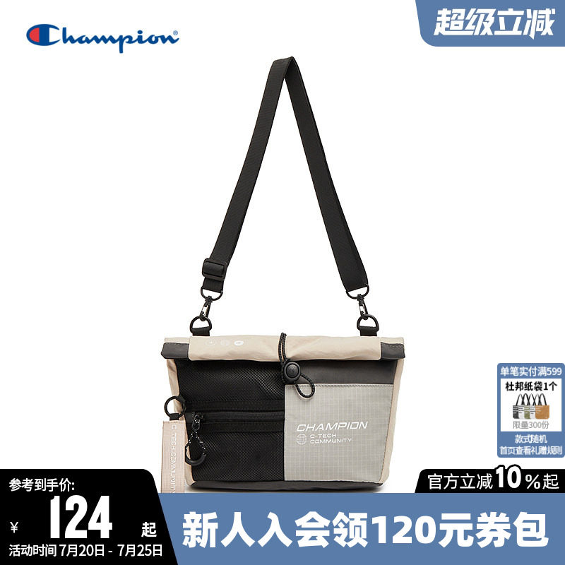 Champion冠军新款单肩包男女情侣经典款斜挎包多口袋户外运动包