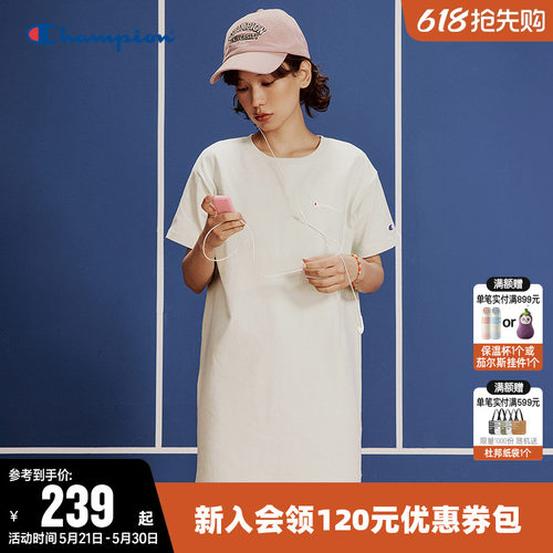 Champion冠军刺绣连衣裙女