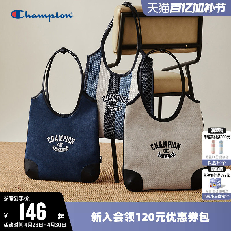 【丁禹兮同款】Champion冠军新款单肩背包男女手提挎包托特包潮