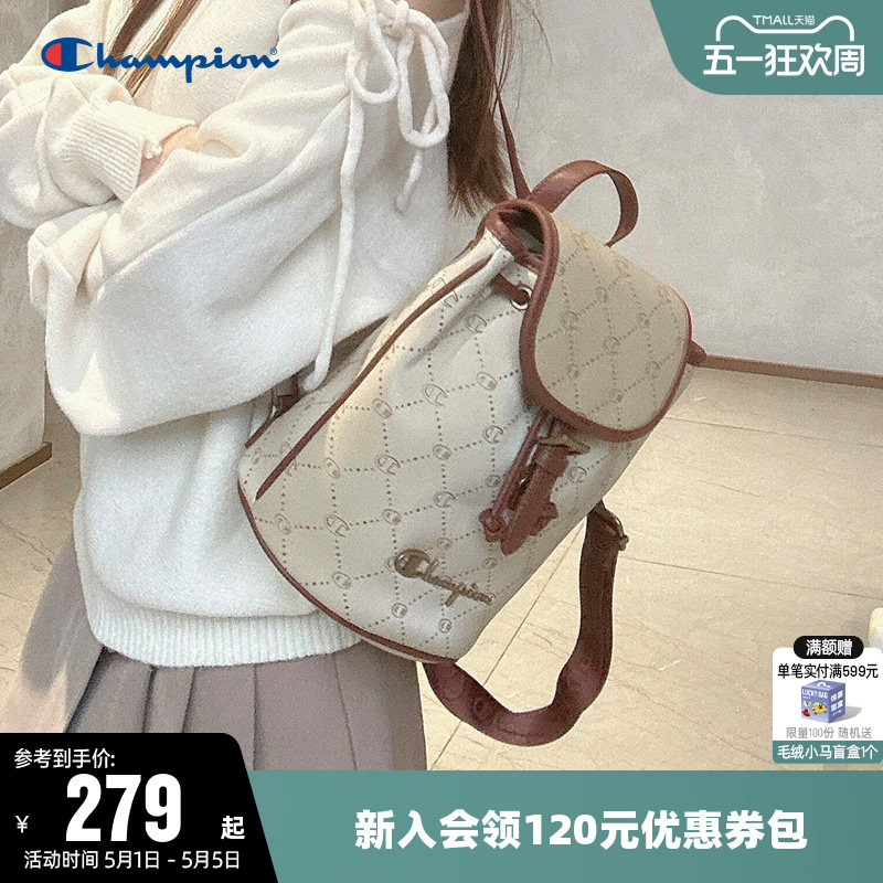 Champion冠军双肩背包2026春新款男女情侣同款时尚印花小型包包潮