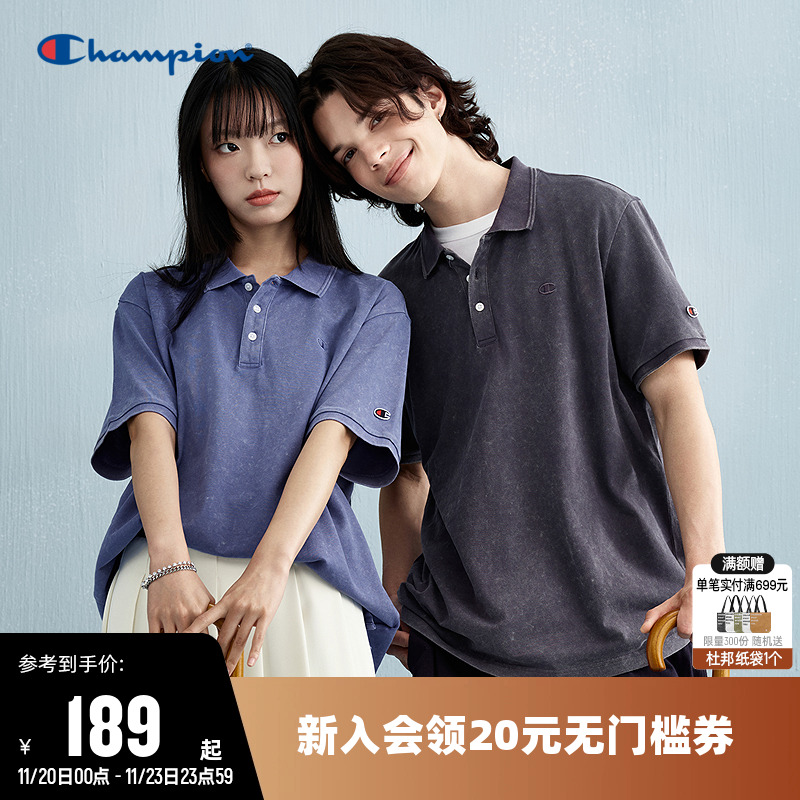 Champion冠军短袖polo衫T恤情侣