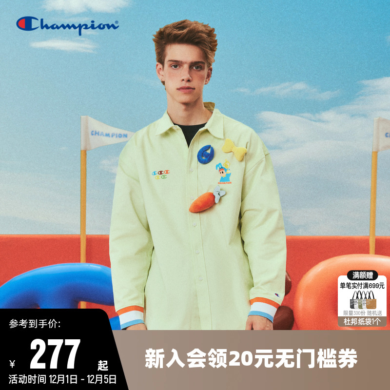 印花长袖衬衫CHAMPION男联名纯棉