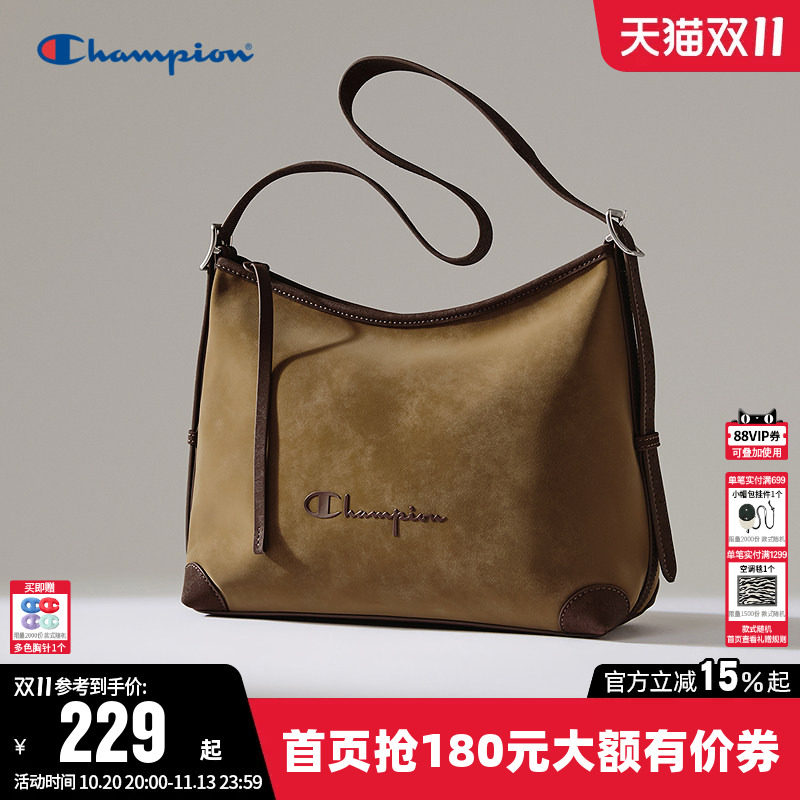 Champion冠军单肩背包2026冬季女时尚高质感Hobo包通勤休闲挎包潮