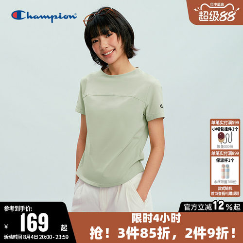 Champion冠军休闲圆领短袖T恤女
