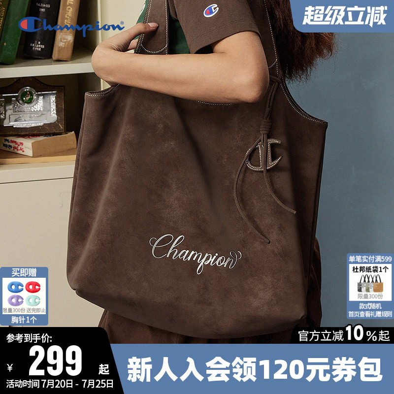 Champion冠军单肩背包2026夏女时尚大容量托特包通勤旅行挎包礼物
