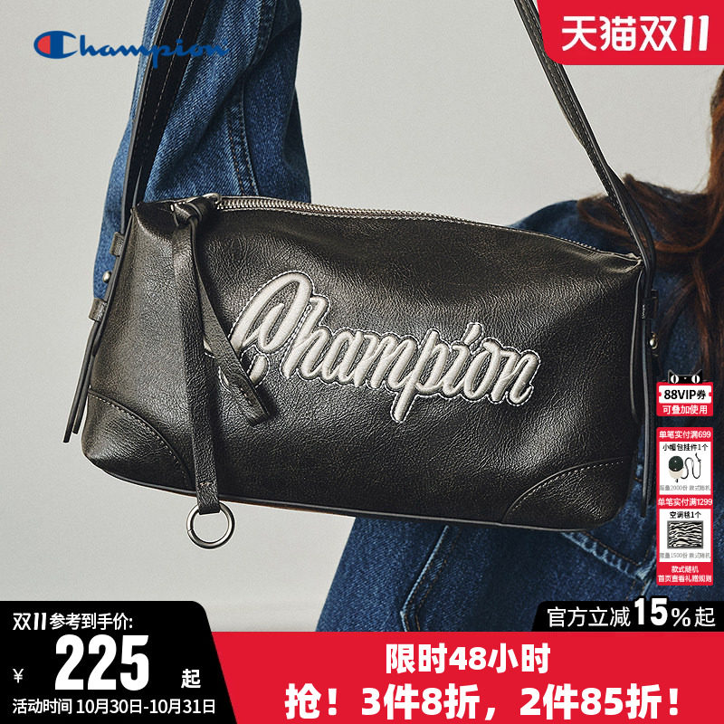 Champion冠军单肩背包2026秋季男皮质潮酷挎包女时尚通勤旅行包