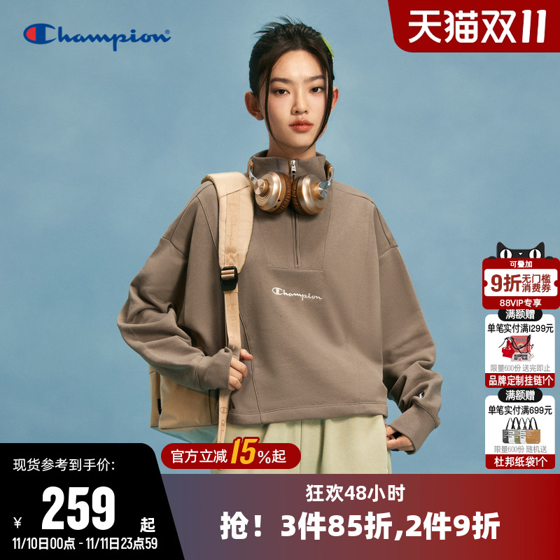 刺绣卫衣Champion冠军休闲女