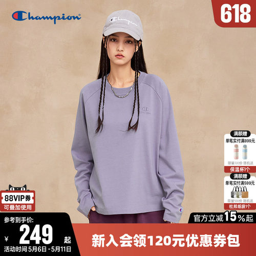 Champion冠军插肩袖长袖T恤女