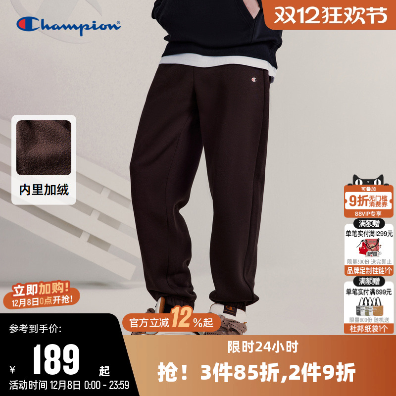 卫裤CHAMPION印花运动裤男款加绒