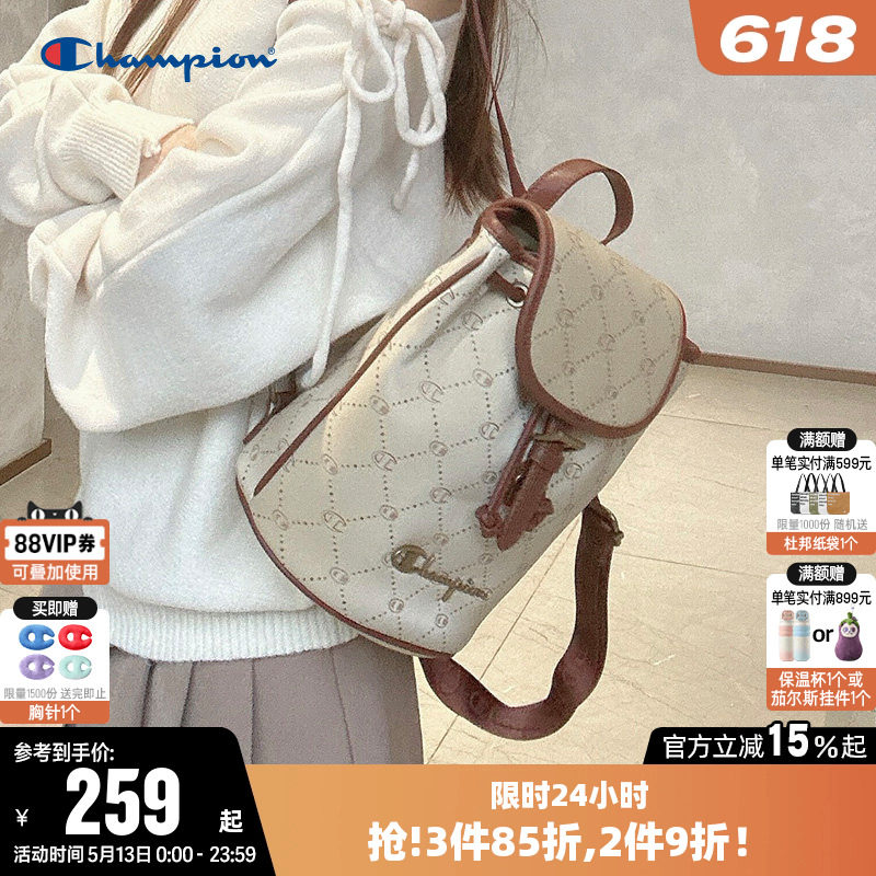 Champion冠军双肩包2026春夏女时尚印花小型包包通勤旅行背包潮