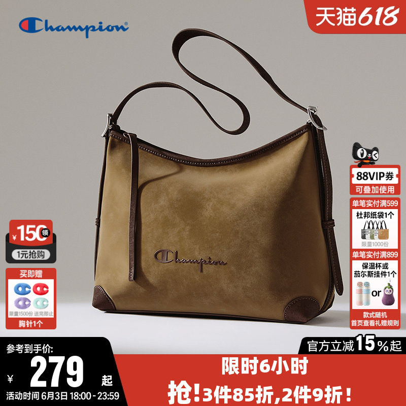 Champion冠军单肩背包2026夏季女时尚高质感Hobo包通勤休闲挎包潮