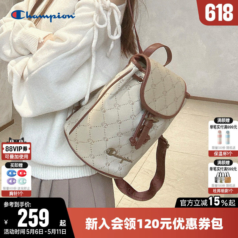Champion冠军双肩背包2026春新款男女情侣同款时尚印花小型包包潮