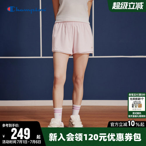 透气短裤Champion冠军女