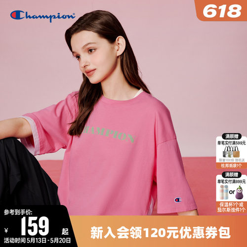 纯棉短袖T恤Champion冠军女