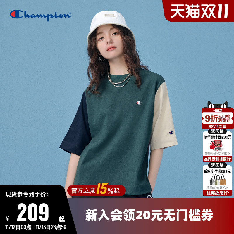 CHAMPION冠军休闲短袖T恤女