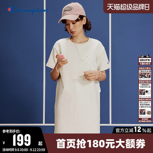 Champion冠军刺绣连衣裙女