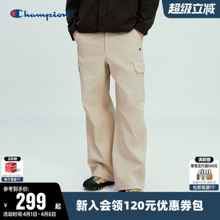 梭织直筒裤 新款 男2026春季 子女 裤 阔腿裤 休闲工装 Champion冠军长裤