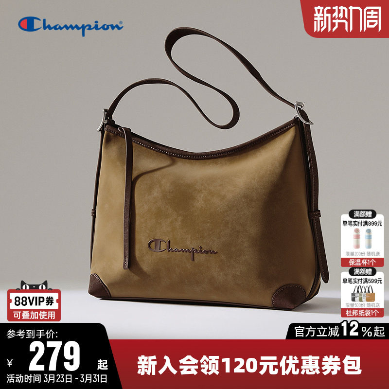 Champion冠军单肩背包2026春新款男女时尚高质感Hobo包通勤挎包潮
