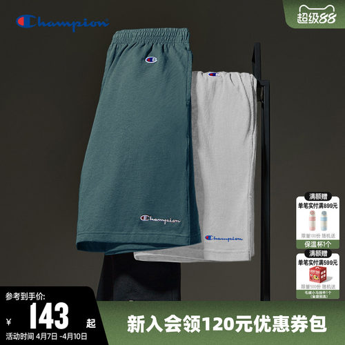 刺绣短袖T恤Champion冠军休闲男