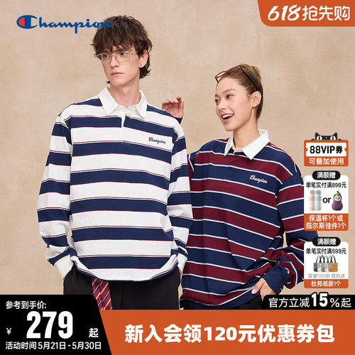 Champion冠军情侣纯棉长袖T恤