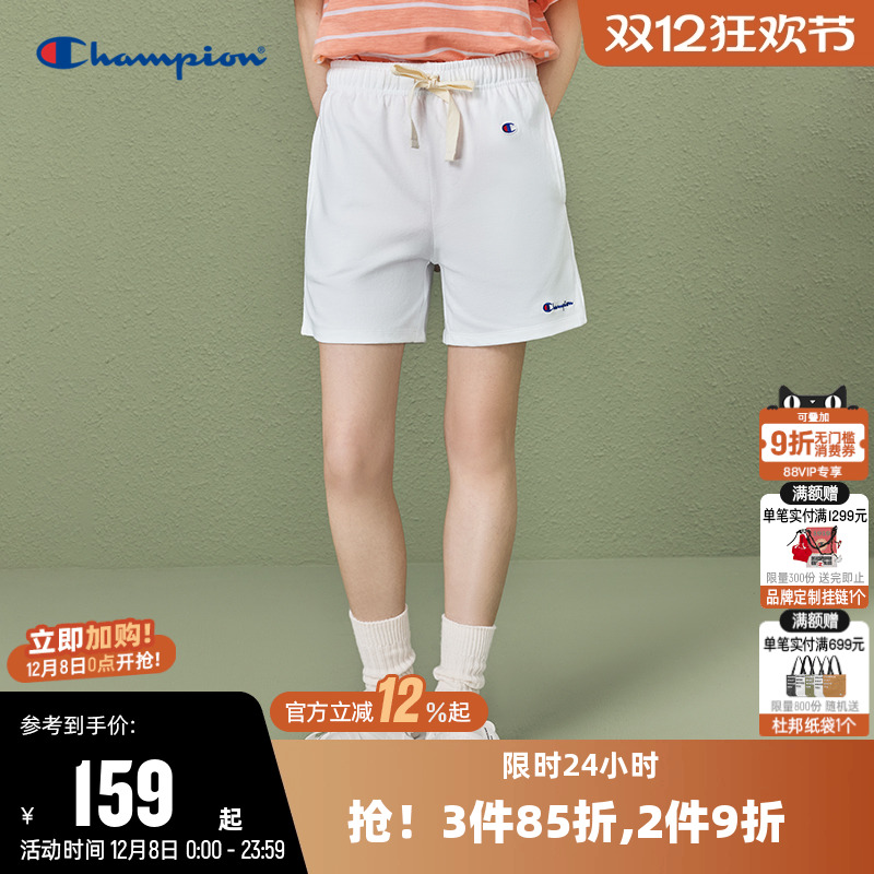 CHAMPION冠军刺绣休闲运动短裤女