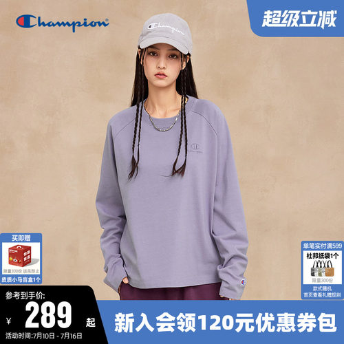 Champion冠军插肩袖长袖T恤女