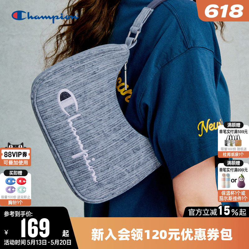 Champion冠军单肩背包夏百搭轻便小挎包刺绣腋下包通勤手提包女潮