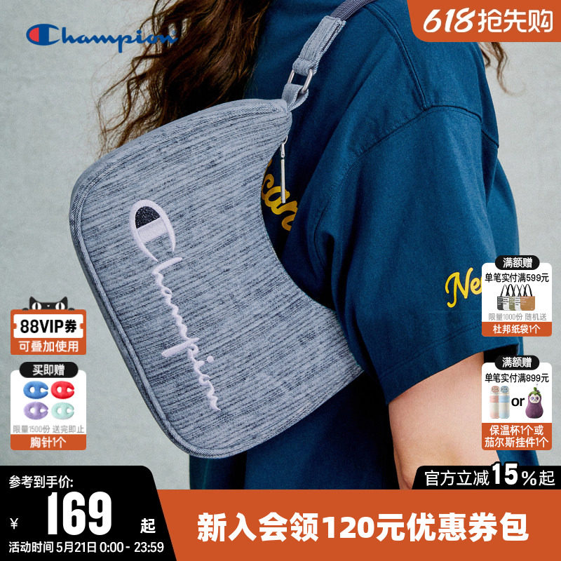 Champion冠军单肩背包夏百搭轻便小挎包刺绣腋下包通勤手提包女潮