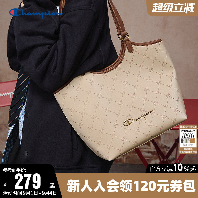 Champion冠军老钱风单肩背包通勤图片