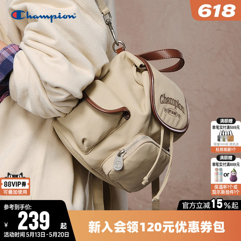 Champion冠军mini小型双肩背包2026女男墩墩包时尚校园旅行包潮